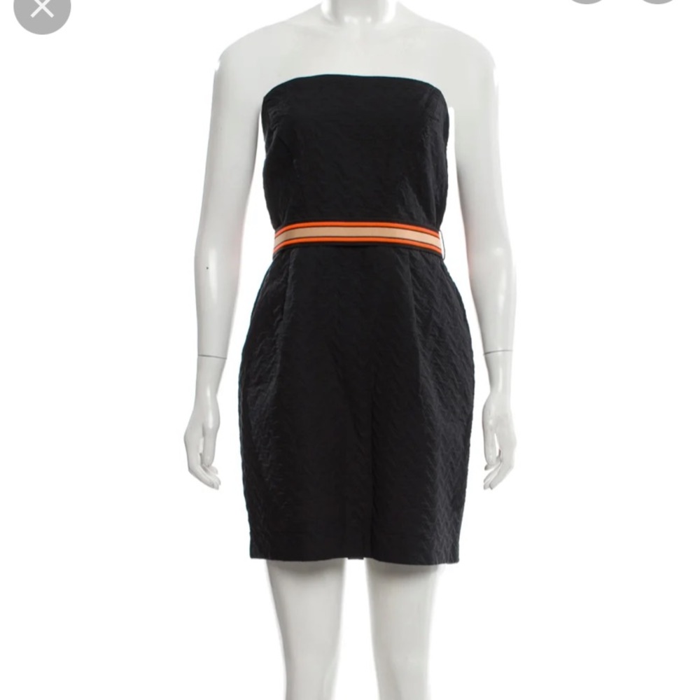 Sandro Black Strapless Mini Dress